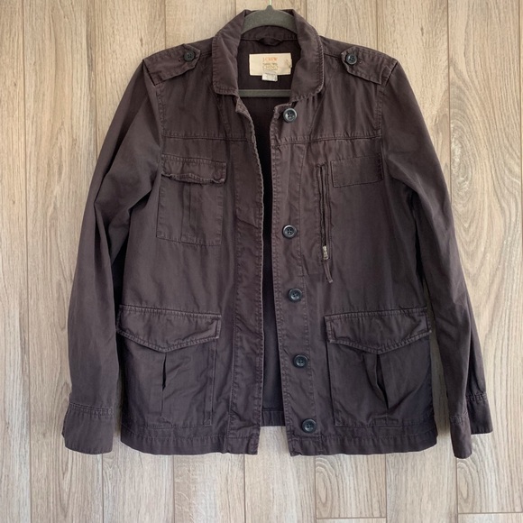 J. Crew Jackets & Blazers - J. Crew Classic Twill Solid Lieutenant Jacket/Plum